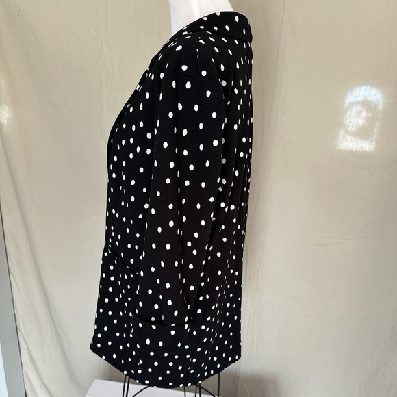 Polka Dot Blazer Maurices Versa Jacket open front black and white XXL elbow - Picture 9 of 16